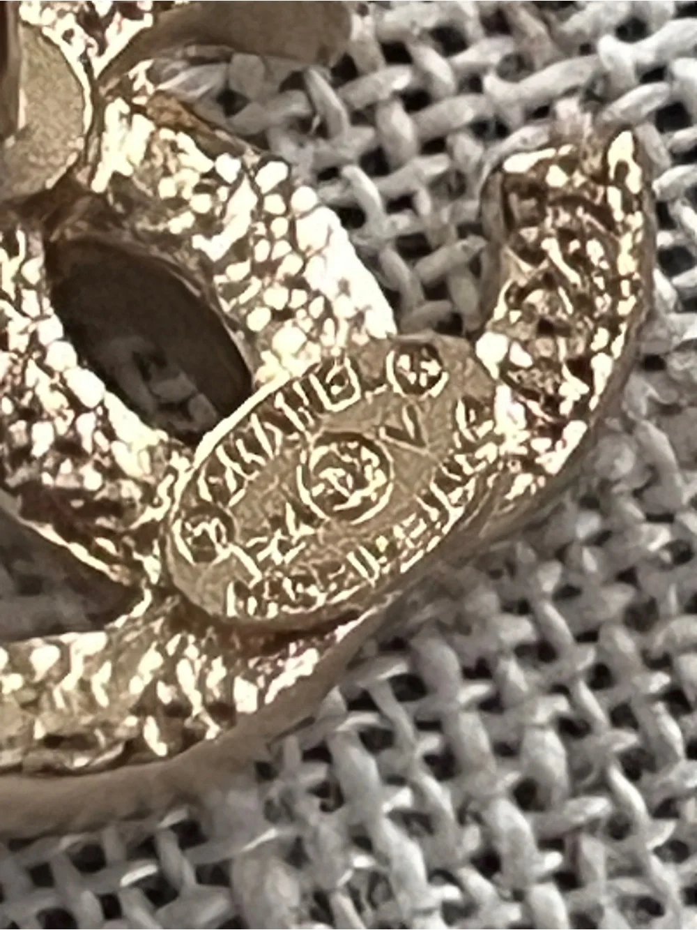 Chanel Gold-Tone PAVED CC Logo Stud Earrings